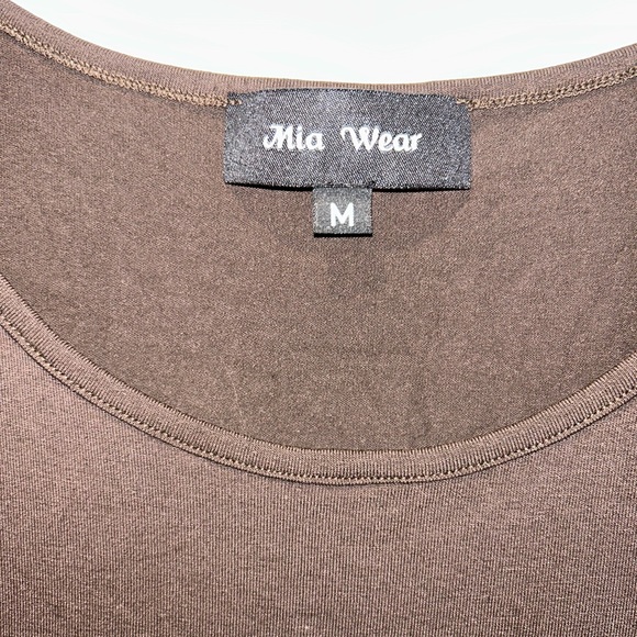 Mia Wear Chocolate Brown Sleeveless Maxi Dress. Size Medium. - Picture 3 of 5